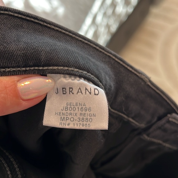 J Brand Selena Black Mid-Rise Bootcut Ankle Jeans in Hendrix Reign Womens sz 28 - Picture 8 of 8
